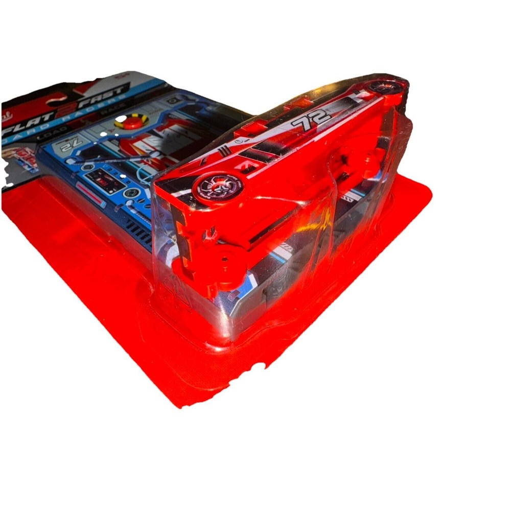 Luki Lab Flat 2 Fast Card Racers Red 72 Transforming Toy Car Launcher F2F-R72-01 - Picture 6 of 7